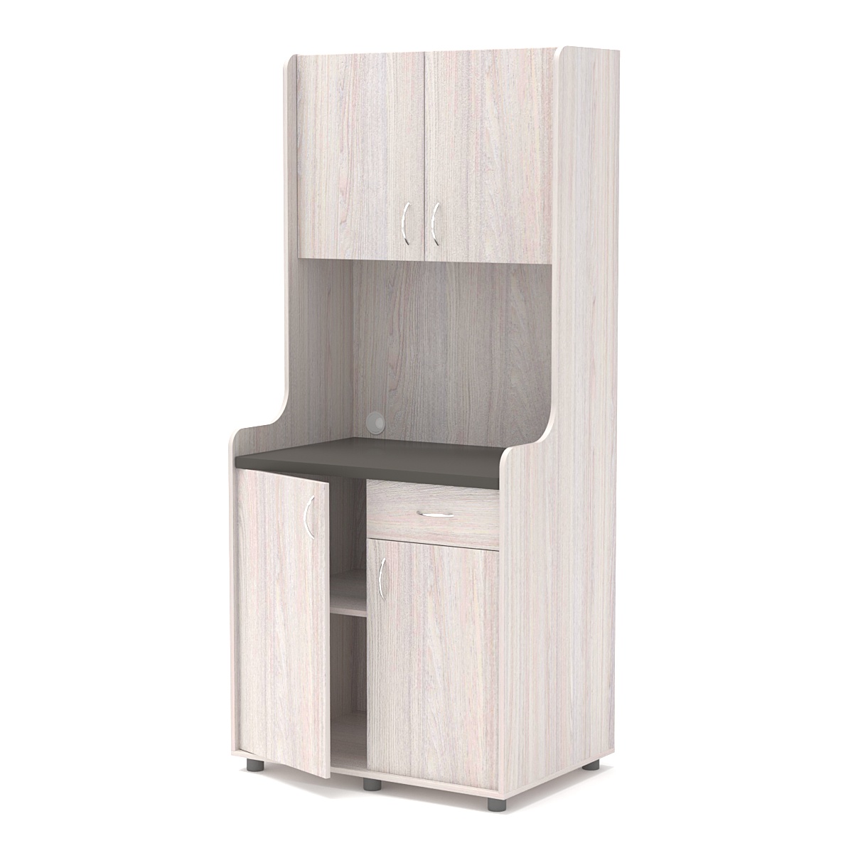 Офисная мини-кухня ЭЛЕГИЯ №1А Ясень Анкор светлый