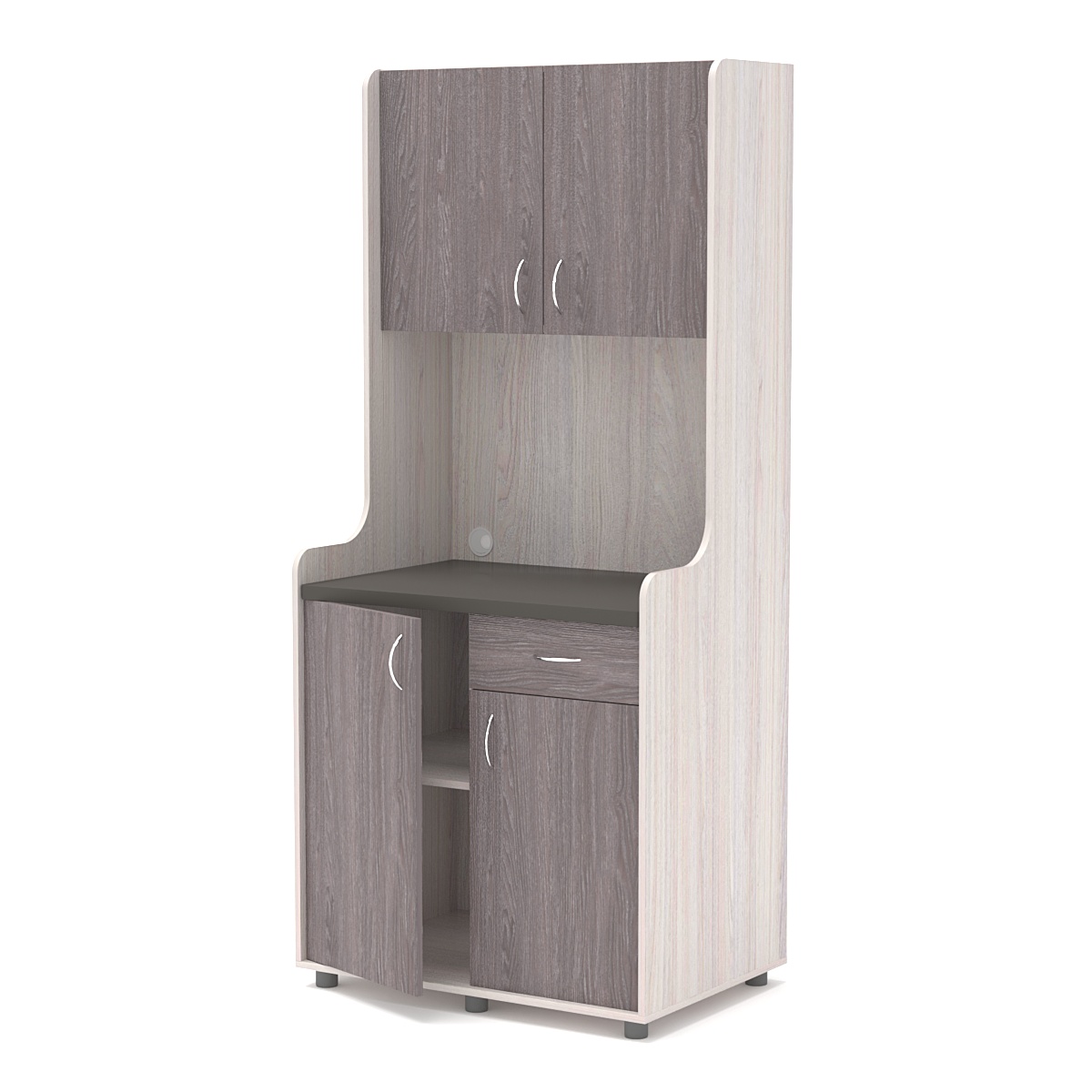 Офисная мини-кухня ЭЛЕГИЯ №1А Ясень Анкор светлый + Ясень Анкор темный