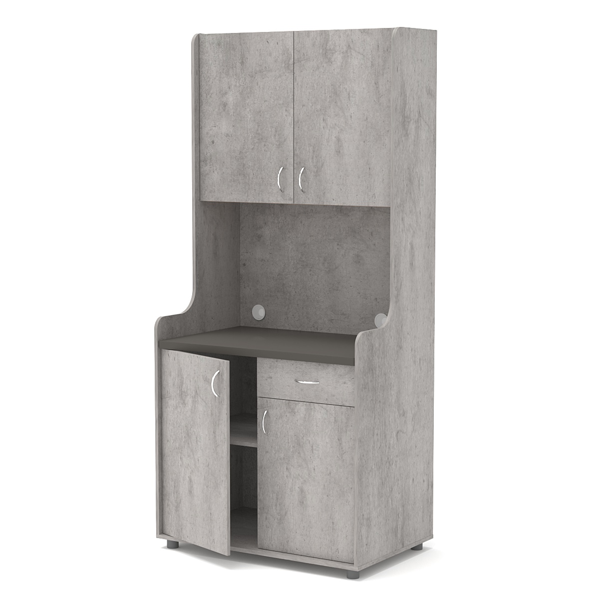 Офисная мини-кухня ЭЛЕГИЯ №2А Бетон Чикаго светло-серый F186 ST9