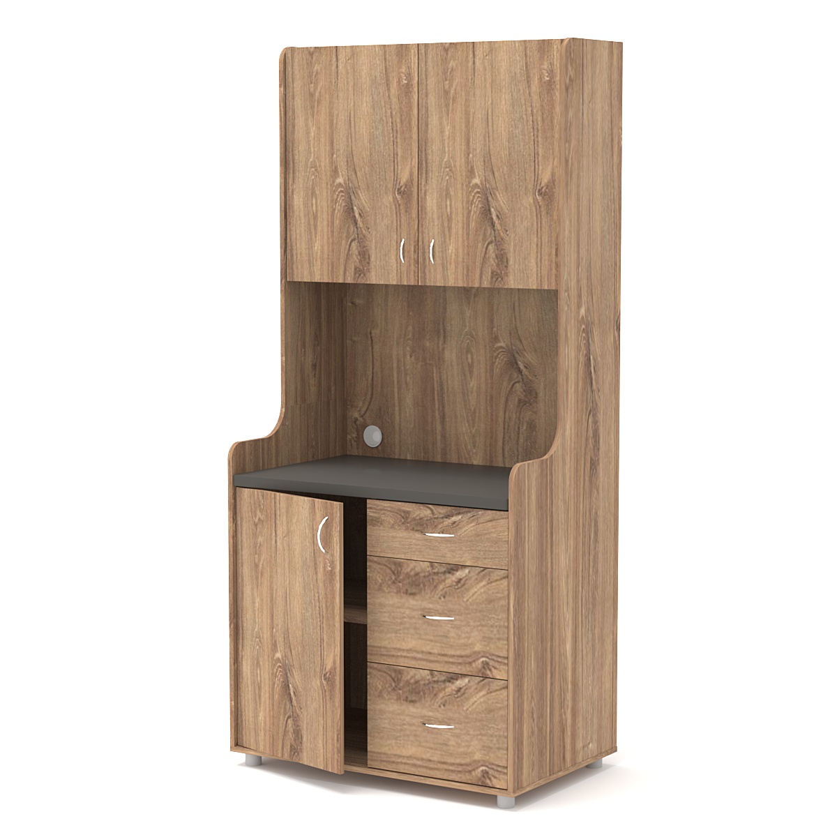 Офисная мини-кухня ЭЛЕГИЯ №3А Дуб Канзас коричневый