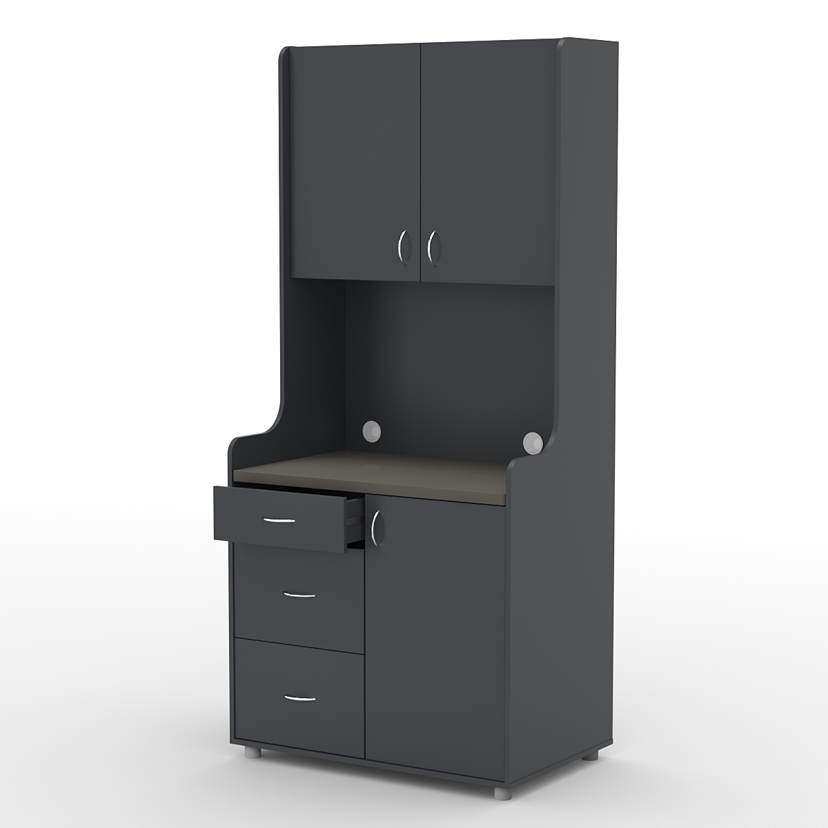 Офисная мини-кухня ЭЛЕГИЯ №4А Антрацит