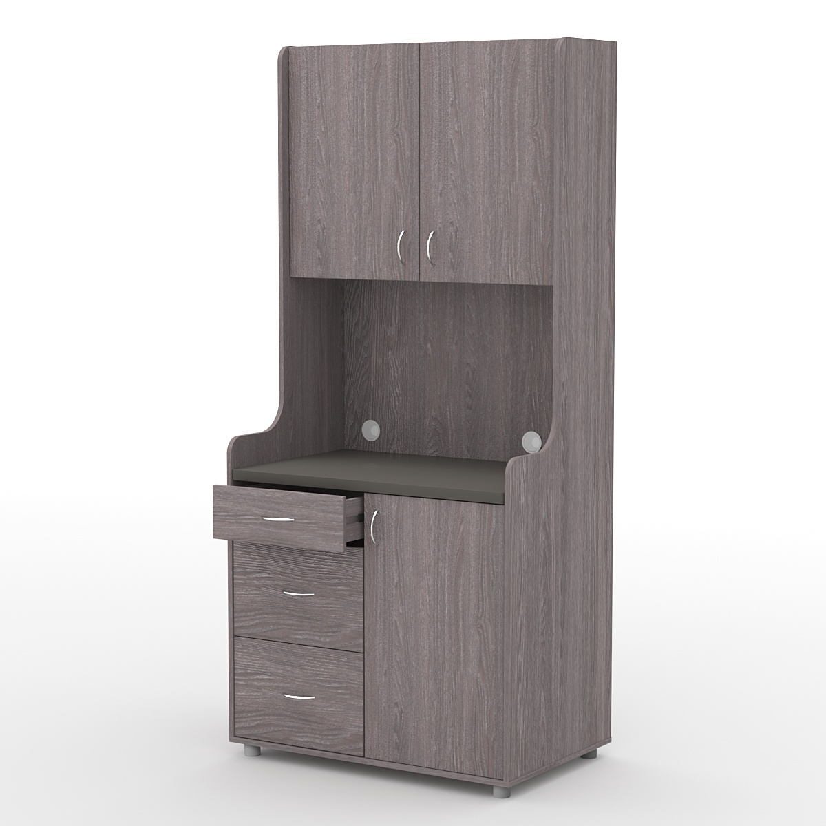 Офисная мини-кухня ЭЛЕГИЯ №4А Ясень Анкор темный