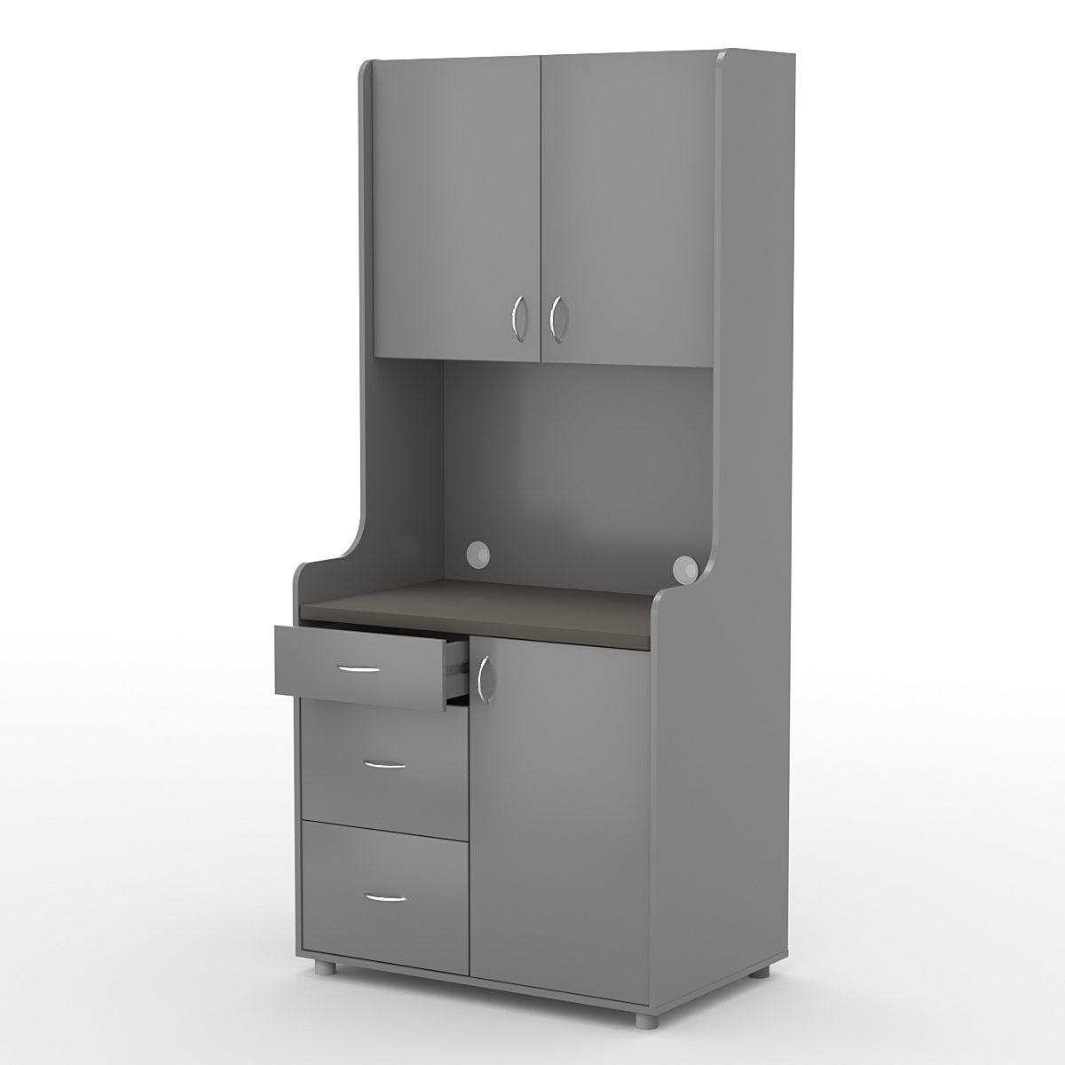 Офисная мини-кухня ЭЛЕГИЯ №4А Темно-Серый