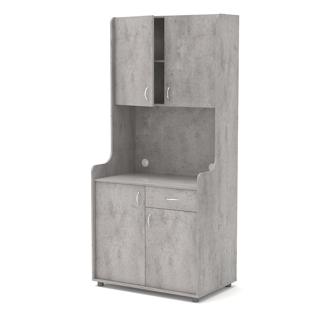 Офисная мини-кухня ЭЛЕГИЯ №2 Бетон Чикаго светло-серый F186 ST9