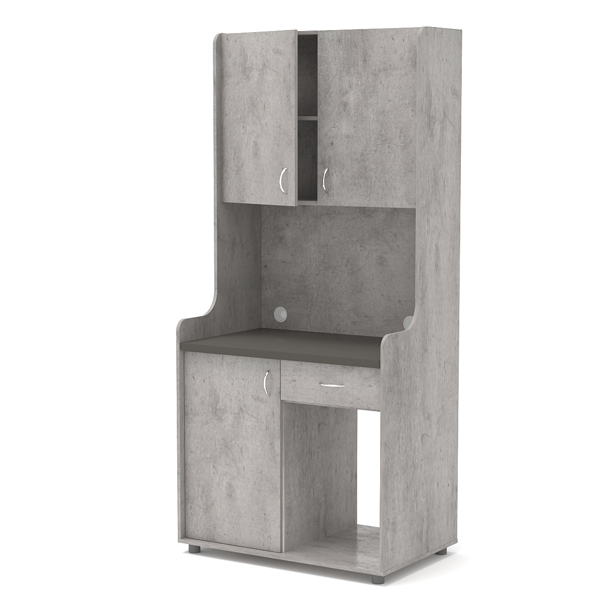 Офисная мини-кухня ЭЛЕГИЯ №5А Бетон Чикаго светло-серый F186 ST9