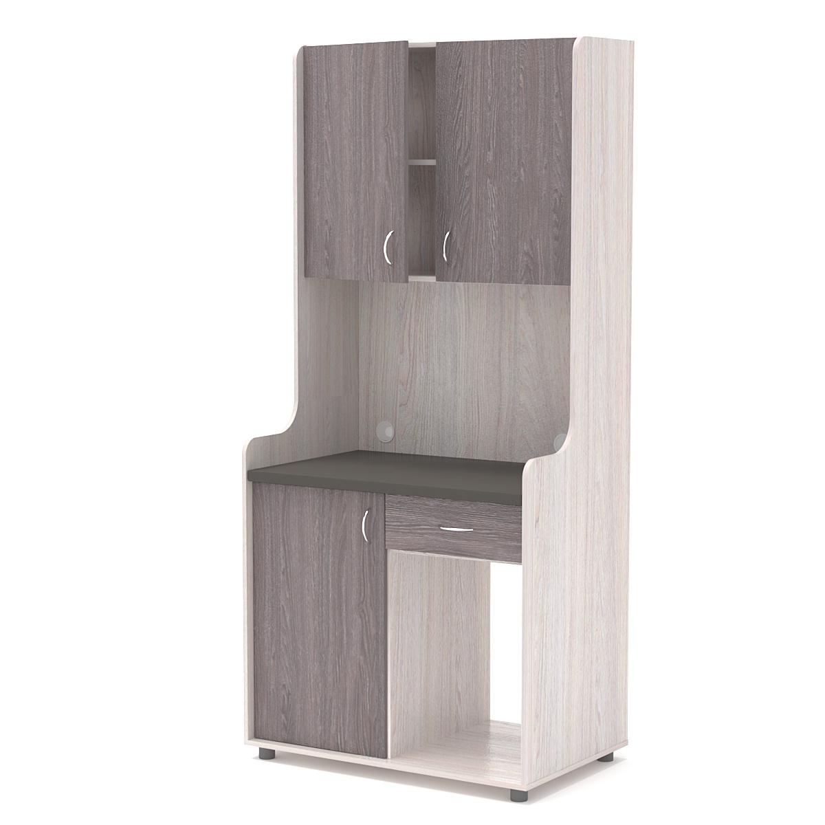 Офисная мини-кухня ЭЛЕГИЯ №5А Ясень Анкор светлый + Ясень Анкор темный