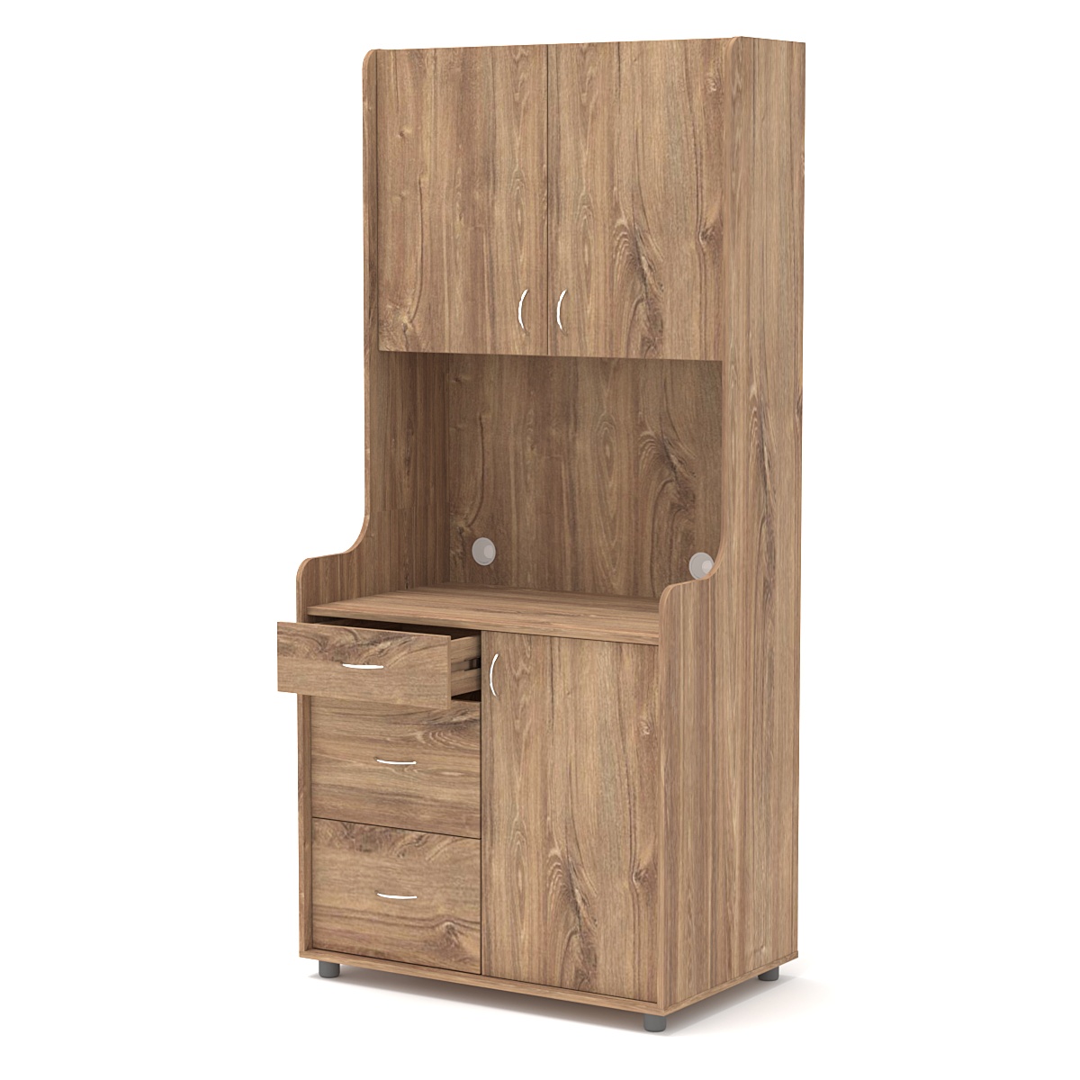 Офисная мини-кухня ЭЛЕГИЯ №4 Дуб Канзас коричневый