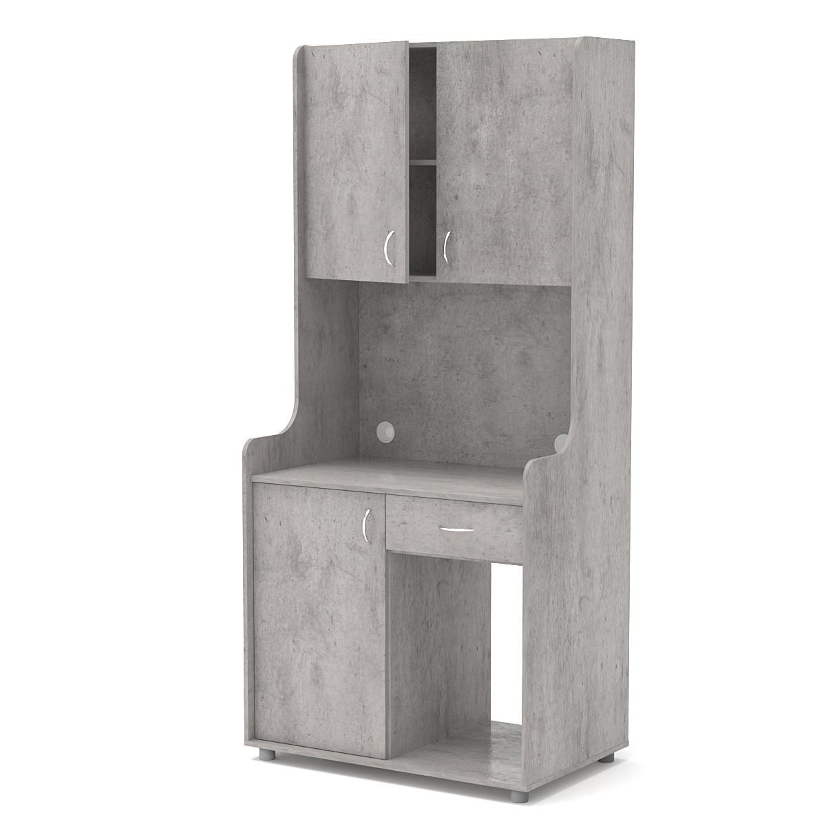 Офисная мини-кухня ЭЛЕГИЯ №5 Бетон Чикаго светло-серый F186 ST9