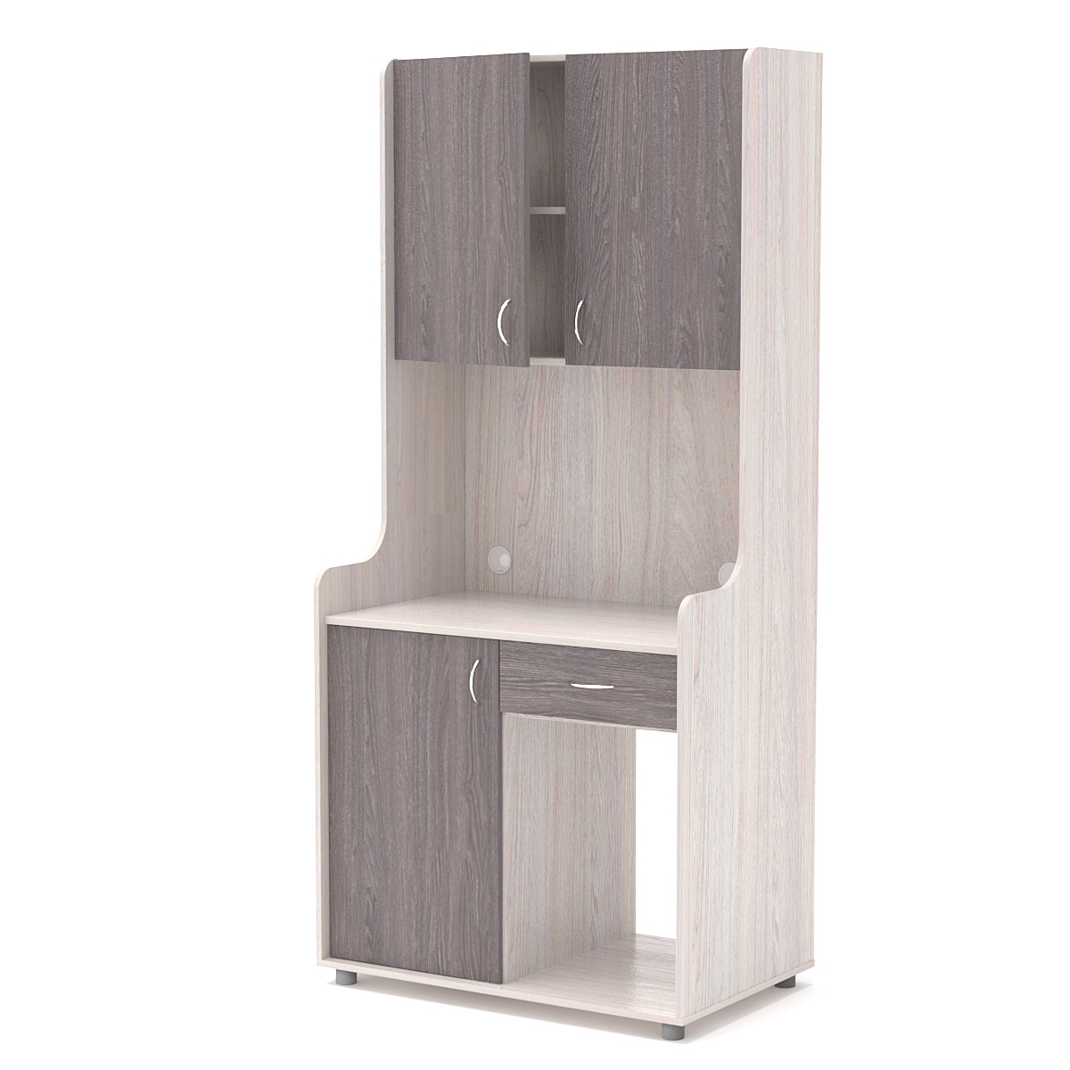 Офисная мини-кухня ЭЛЕГИЯ №5 Ясень Анкор светлый + Ясень Анкор темный