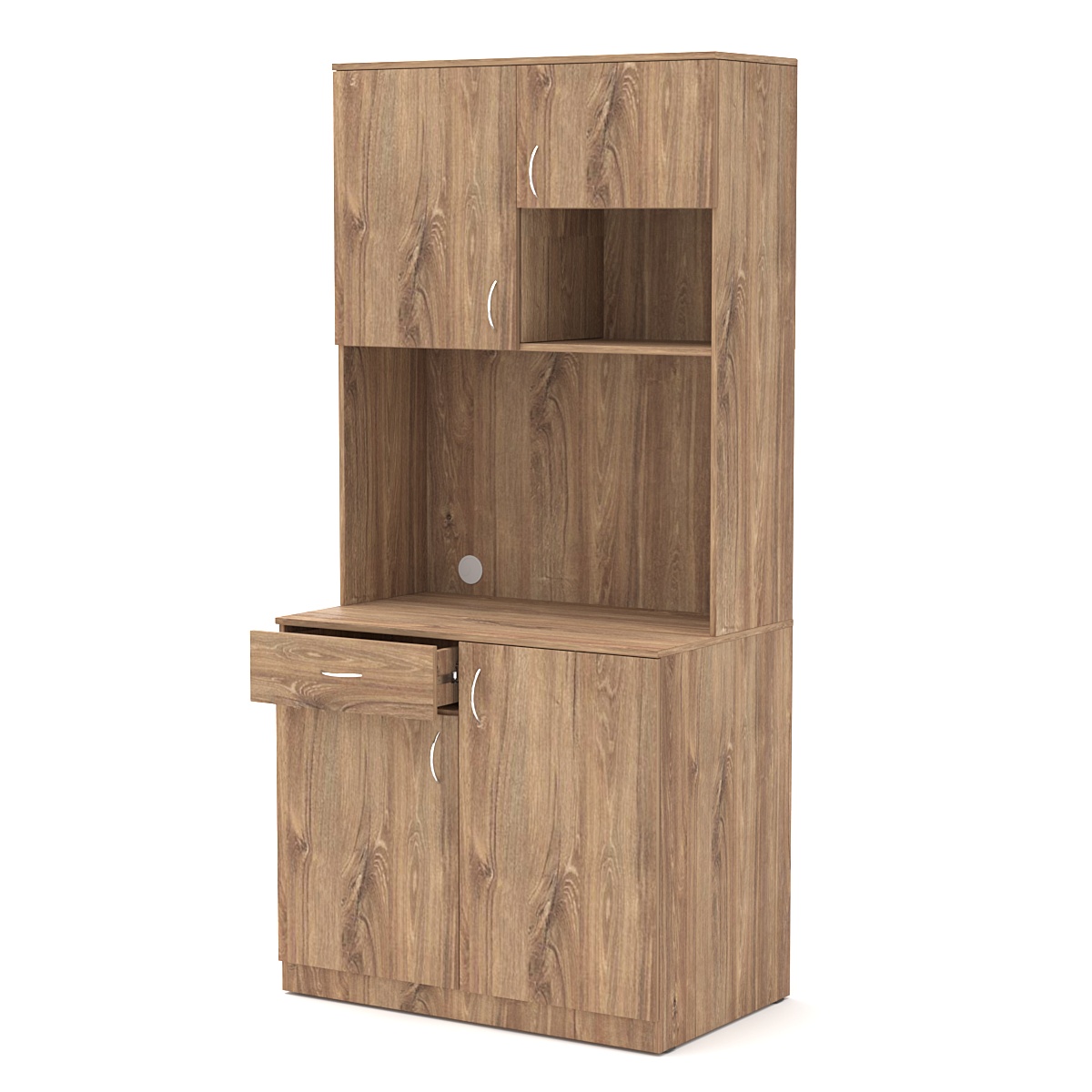 Офисная мини-кухня ПРАКТИК №4 Дуб Канзас коричневый