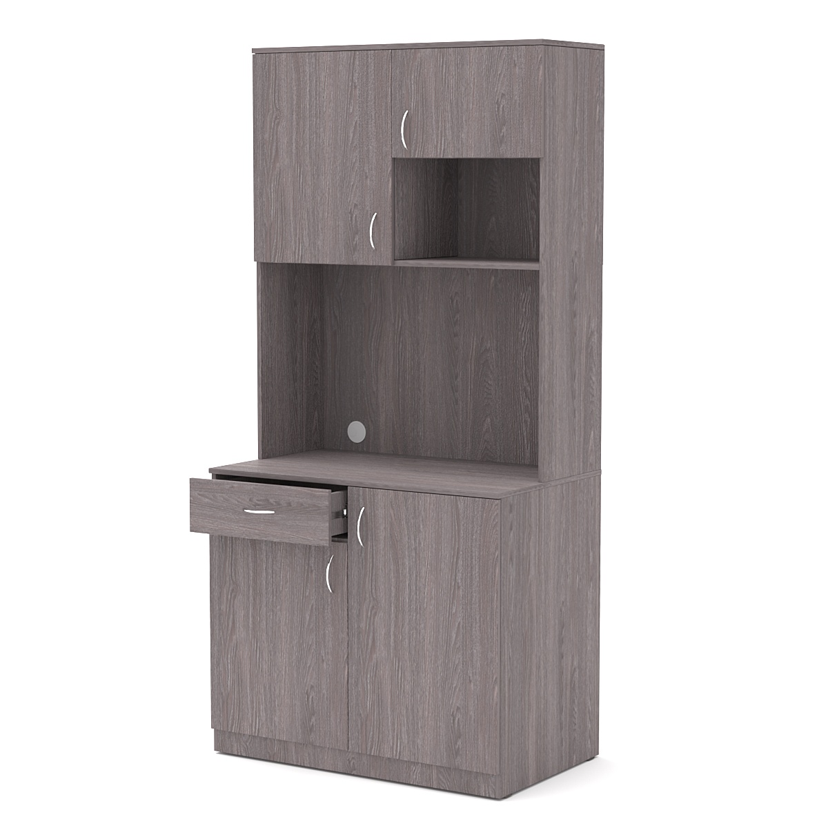 Офисная мини-кухня ПРАКТИК №4 Ясень Анкор темный