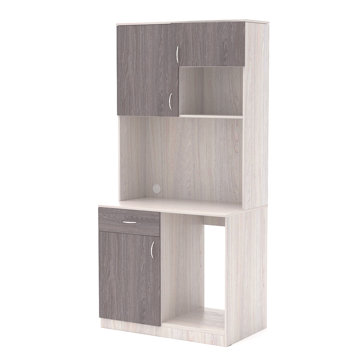 Офисная мини-кухня ПРАКТИК №5 Ясень Анкор светлый + Ясень Анкор темный