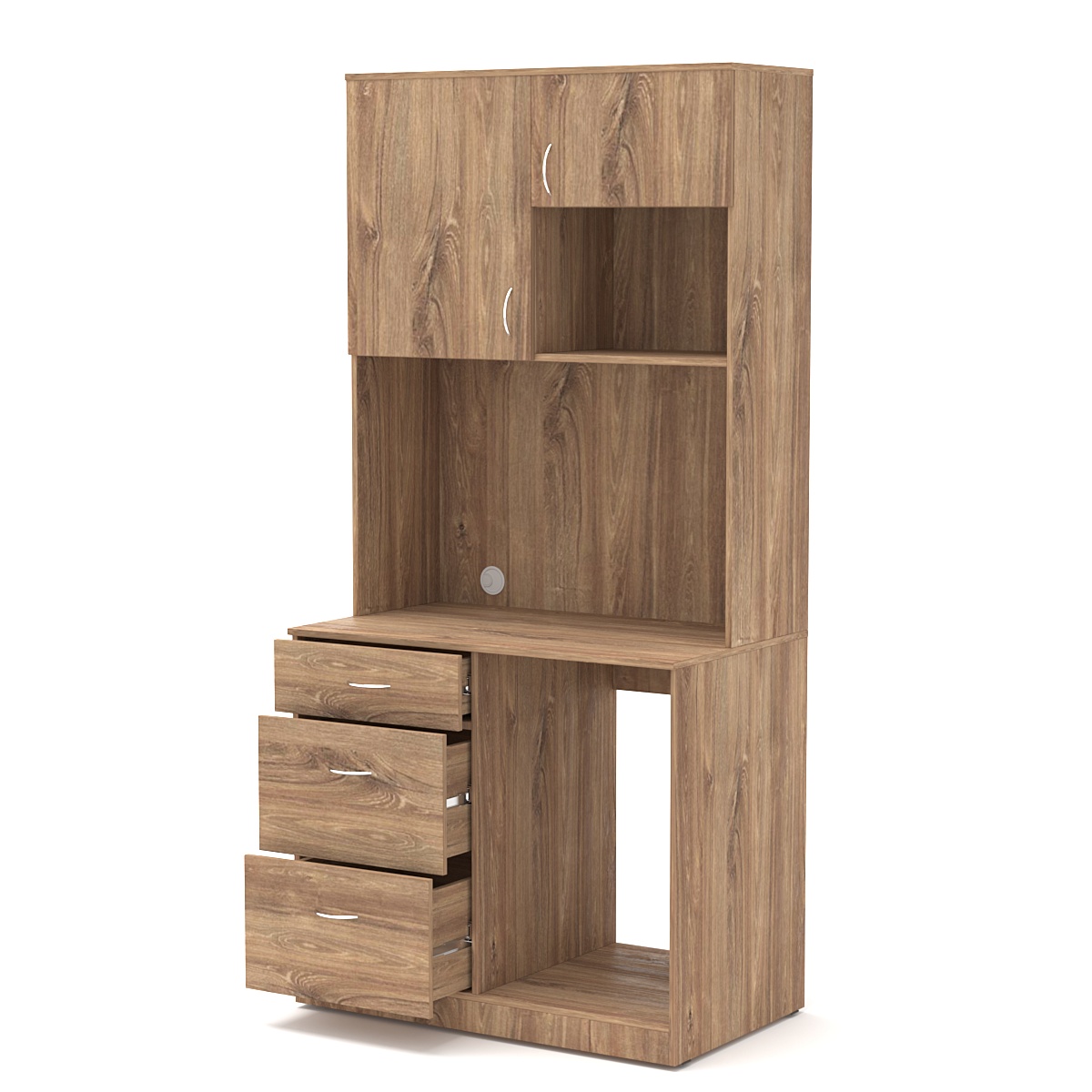 Офисная мини-кухня ПРАКТИК №6 Дуб Канзас коричневый