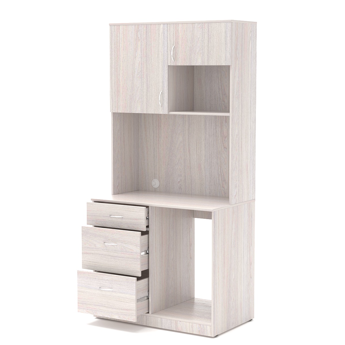 Офисная мини-кухня ПРАКТИК №6 Ясень Анкор светлый