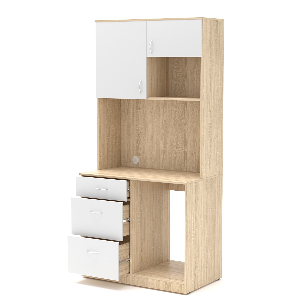 Офисная мини-кухня ПРАКТИК №6 Дуб Сонома + Белый