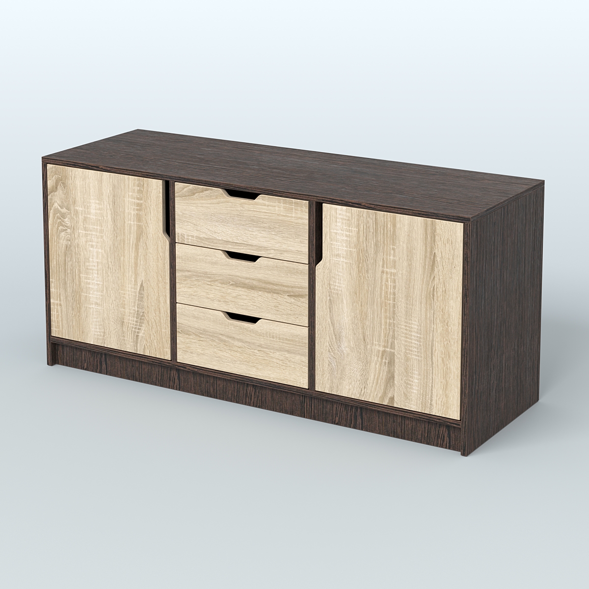 Тумба Модесто Дуб Венге + Дуб Сонома