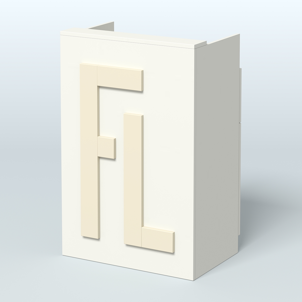 Прилавок "Фаберлинк" №3 под кассу Белый + Крем Вайс