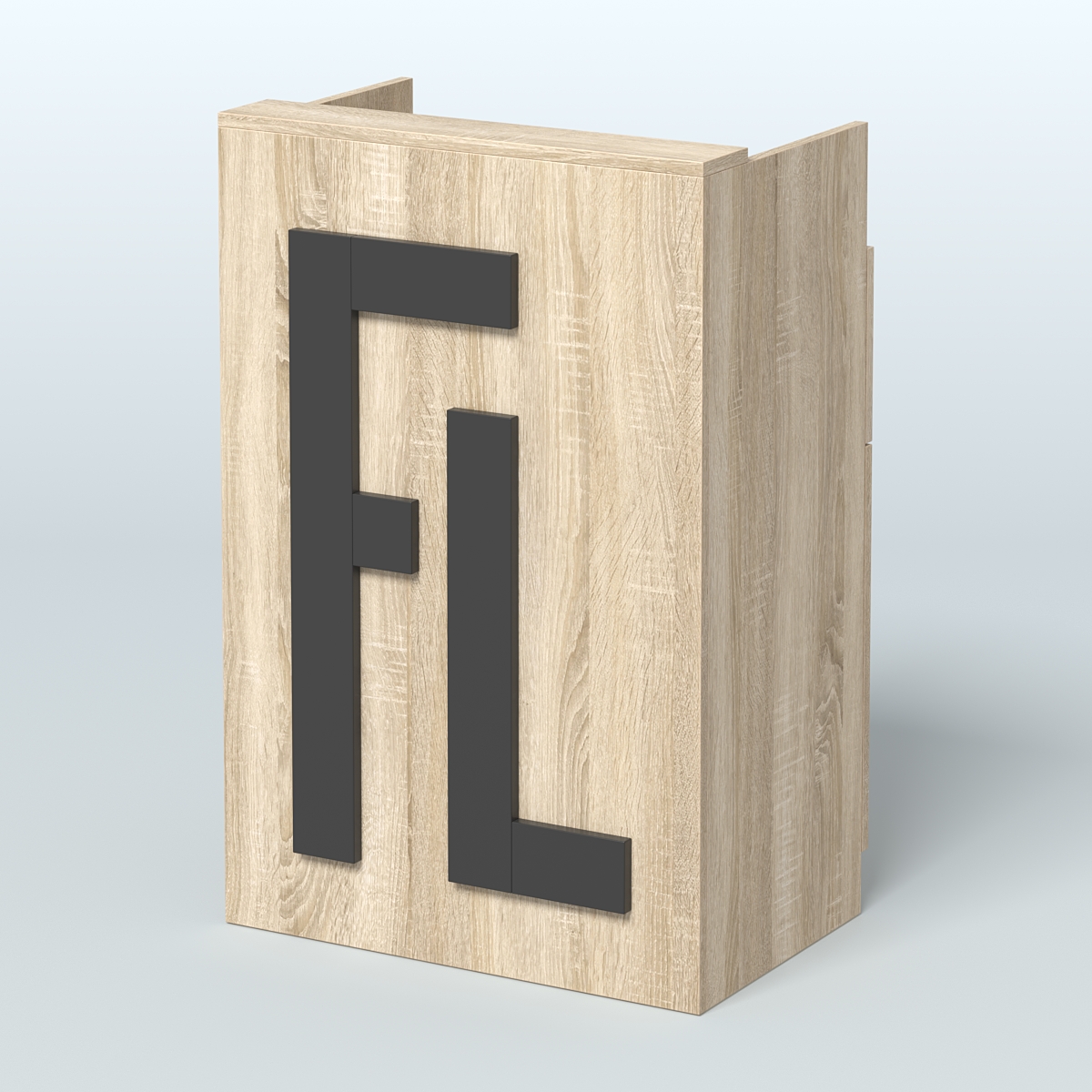 Прилавок "Фаберлинк" №3 под кассу Дуб Сонома + Черный