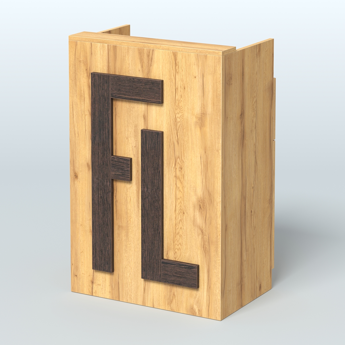 Прилавок "Фаберлинк" №3 под кассу Дуб Золотистый + Дуб Венге