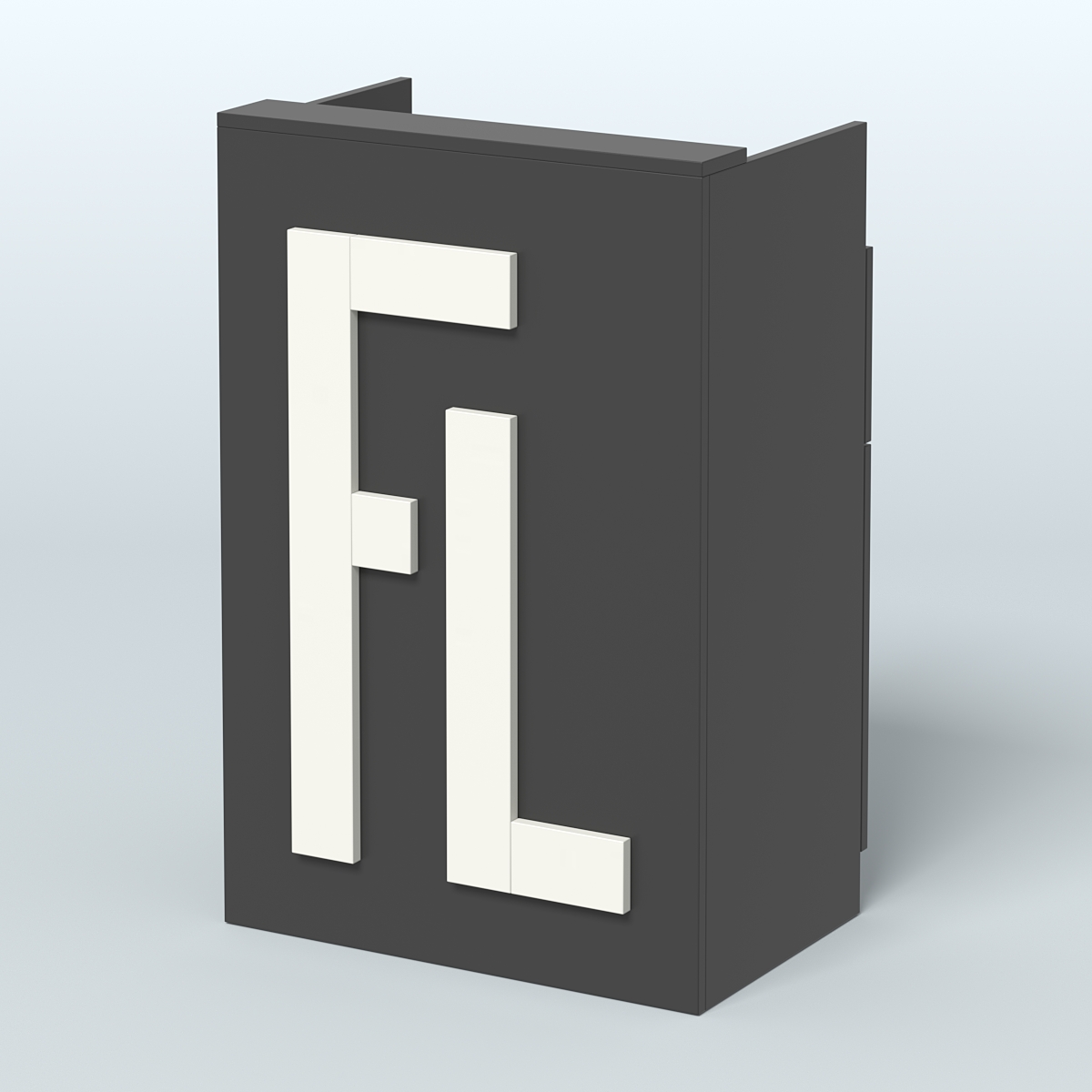 Прилавок "Фаберлинк" №3 под кассу Черный + Белый