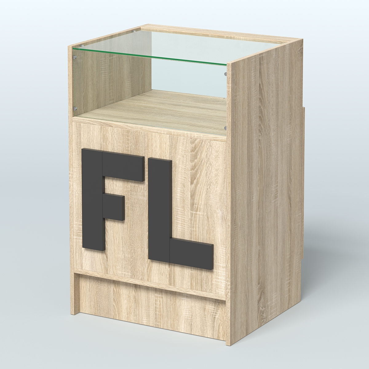 Прилавок "Фаберлинк" №2-600 Дуб Сонома + Черный