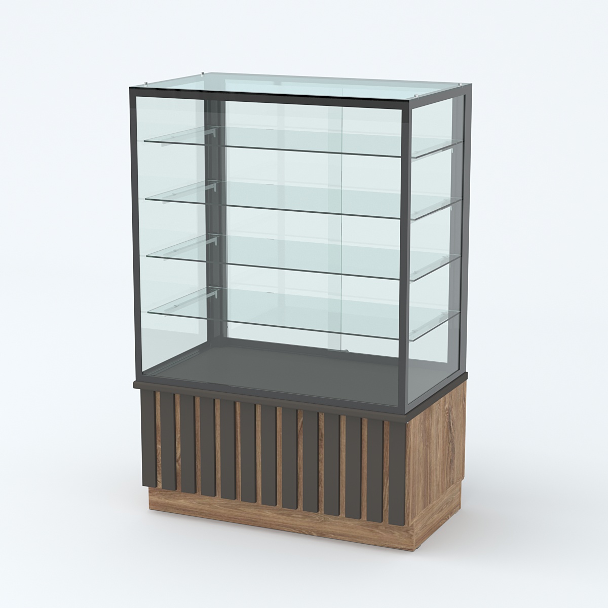 Витрина Круассан для выпечки №1А-ДП Дуб Канзас коричневый
