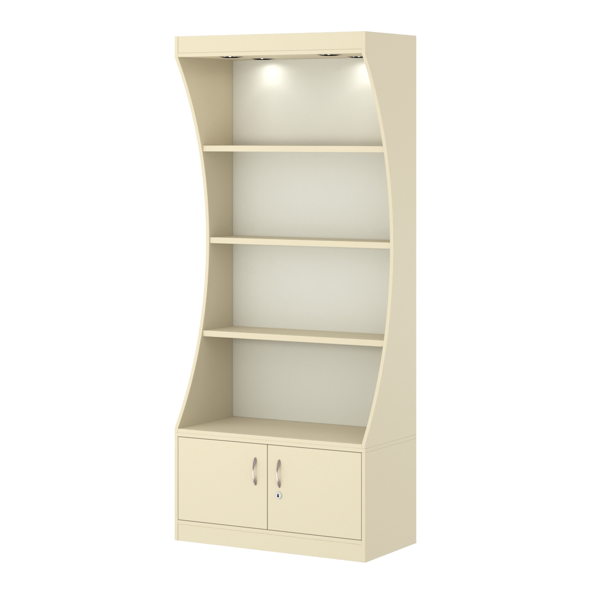 Стеллаж Гарант №1-2-900 Крем Вайс + Белый