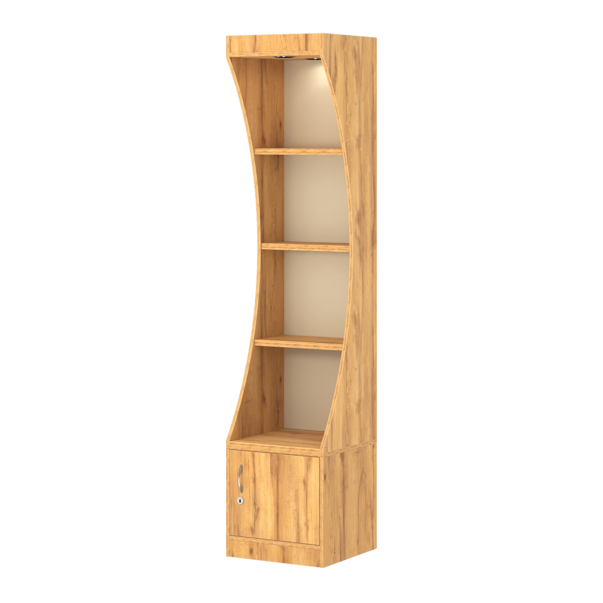 Стеллаж Гарант №1-2-450 Дуб Золотистый и Крем Вайс