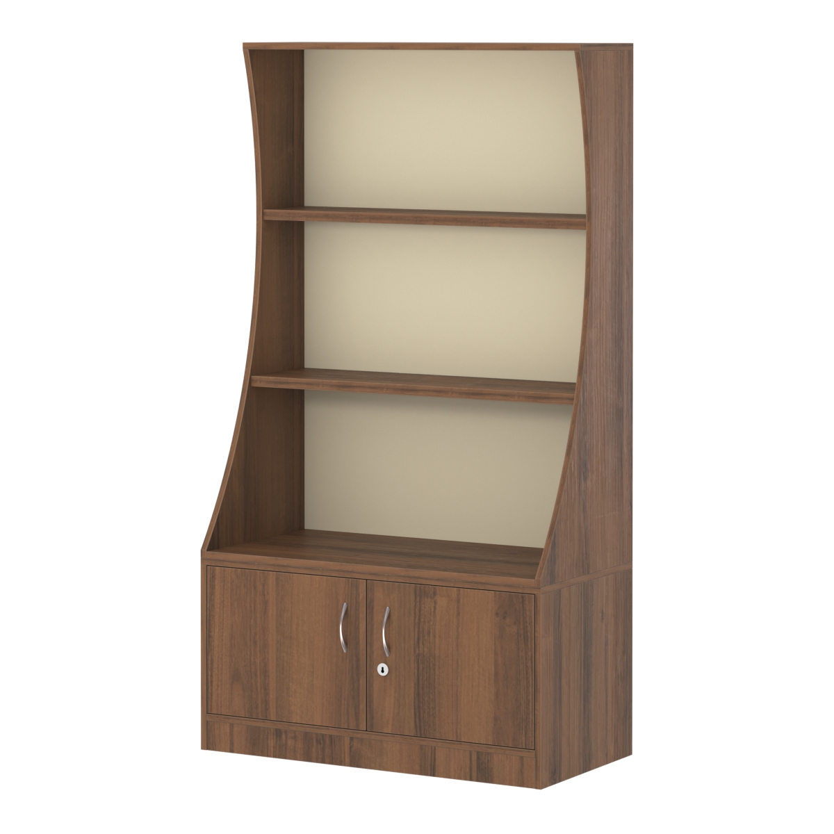 Стеллаж Гарант низкий №2-2-900 Орех + Крем Вайс