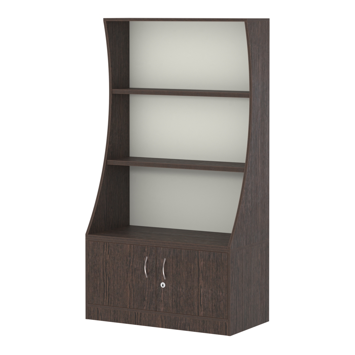 Стеллаж Гарант низкий №2-2-900 Дуб Венге + Белый