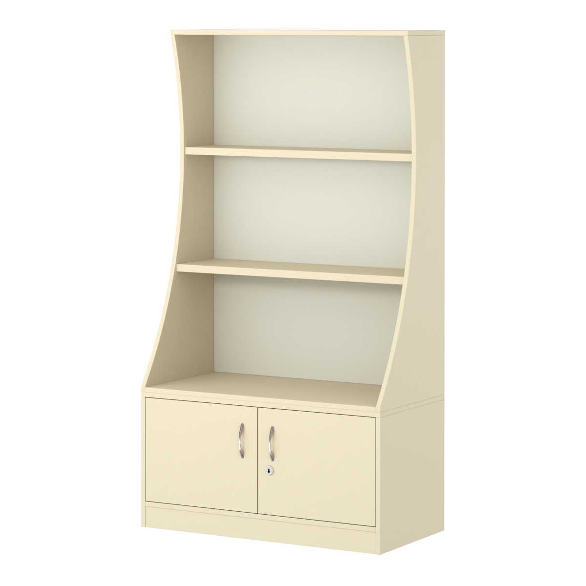 Стеллаж Гарант низкий №2-2-900 Крем Вайс + Белый