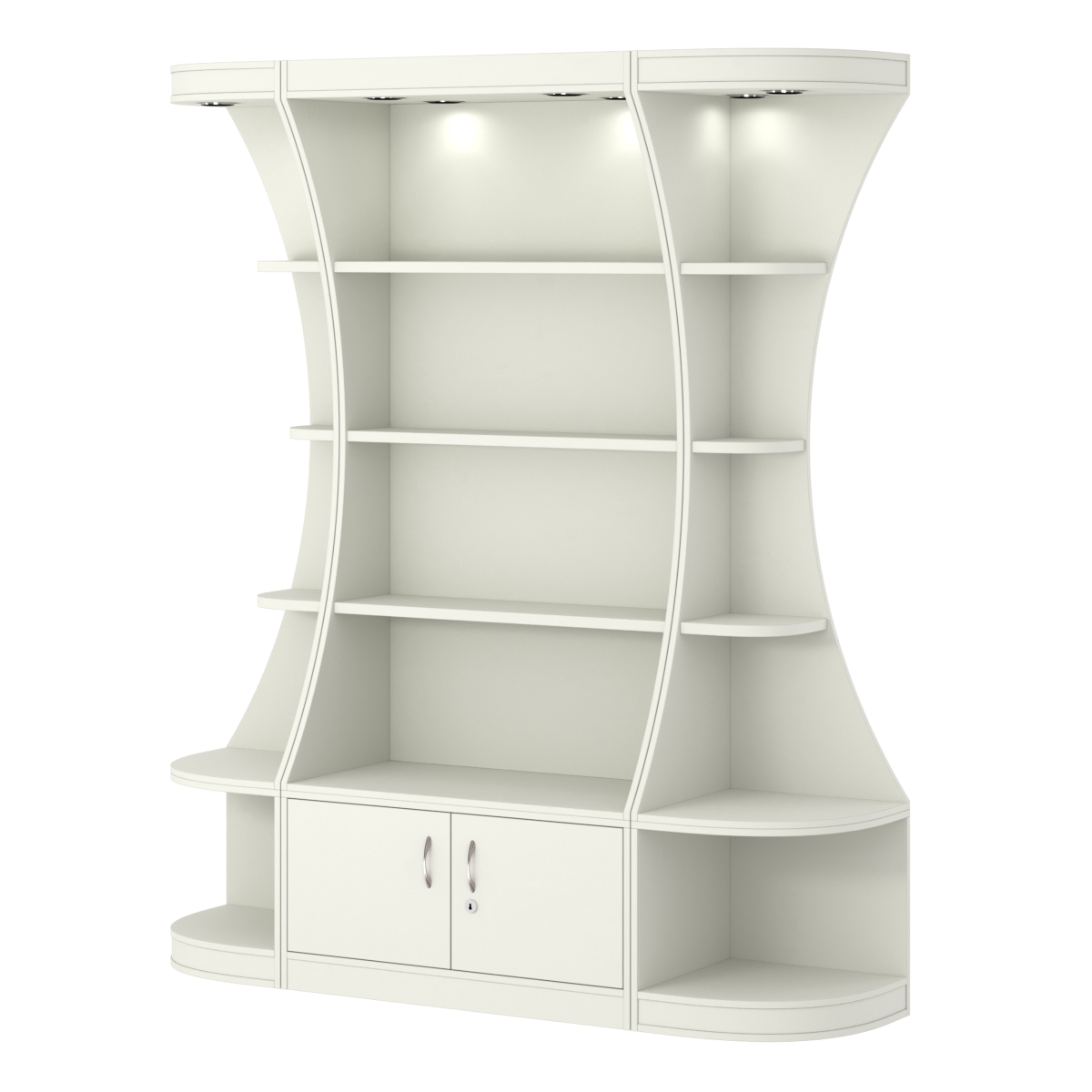 Пристенный высокий стеллаж ГАРАНТ №1 Белый