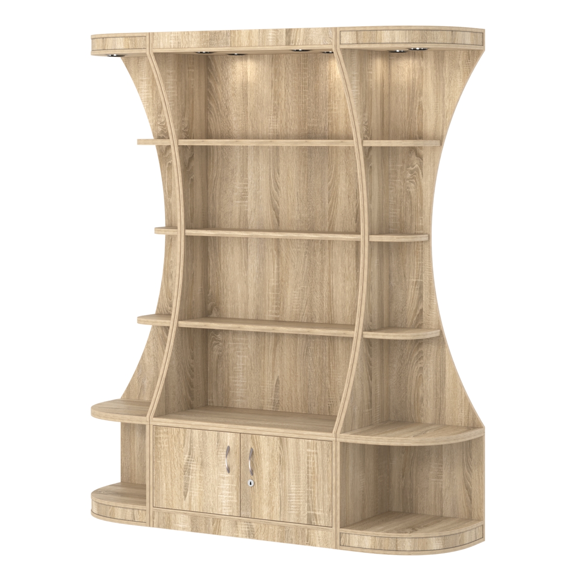 Пристенный высокий стеллаж ГАРАНТ №1 Дуб сонома