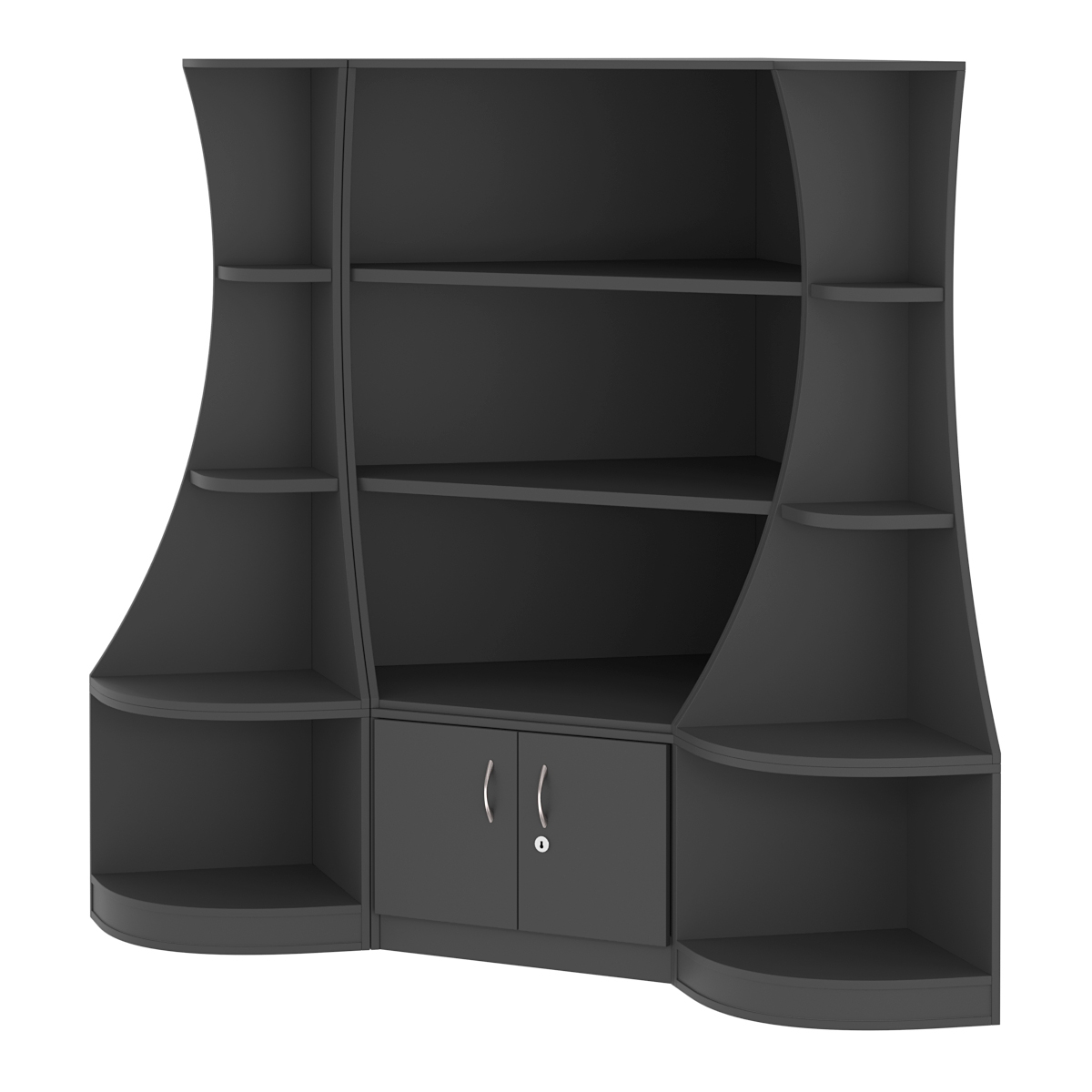 Угловой низкий стеллаж ГАРАНТ №1 Черный