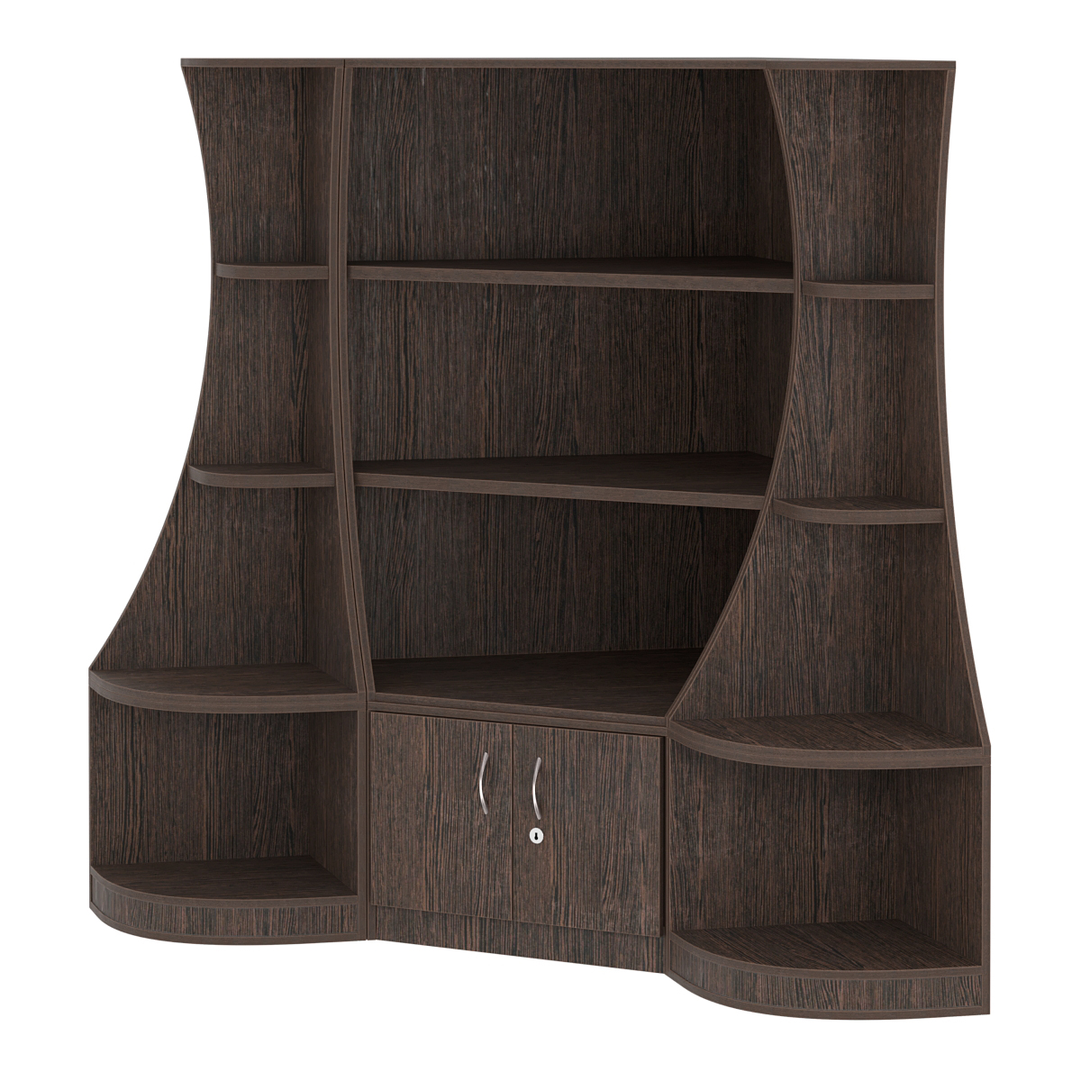 Угловой низкий стеллаж ГАРАНТ №1 Дуб Венге