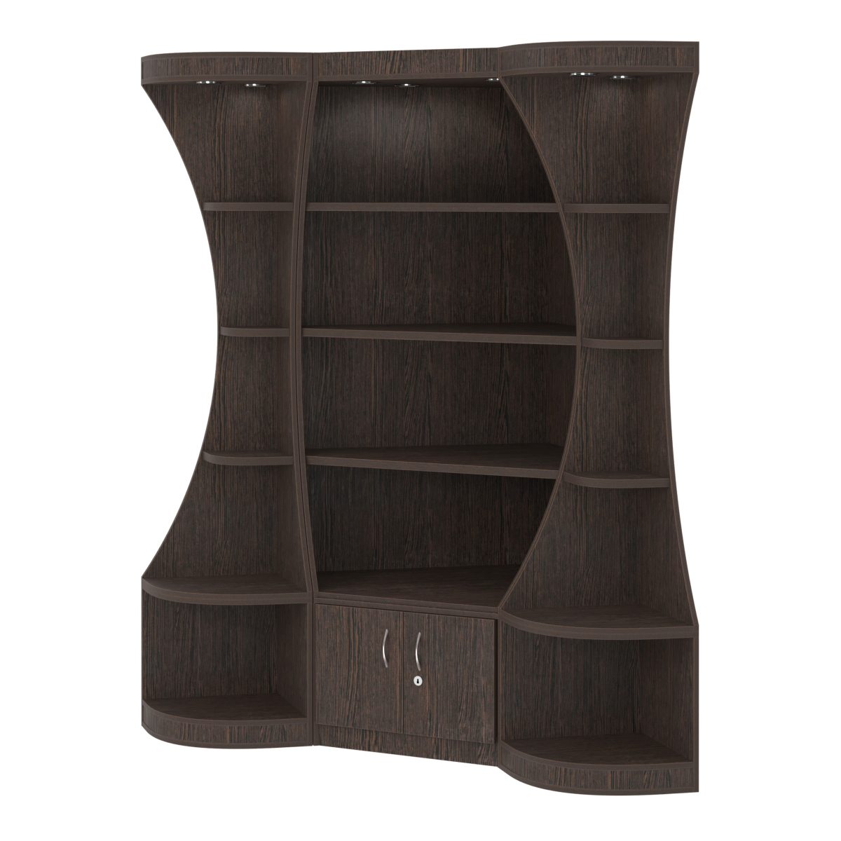 Угловой высокий стеллаж ГАРАНТ №1 Дуб Венге