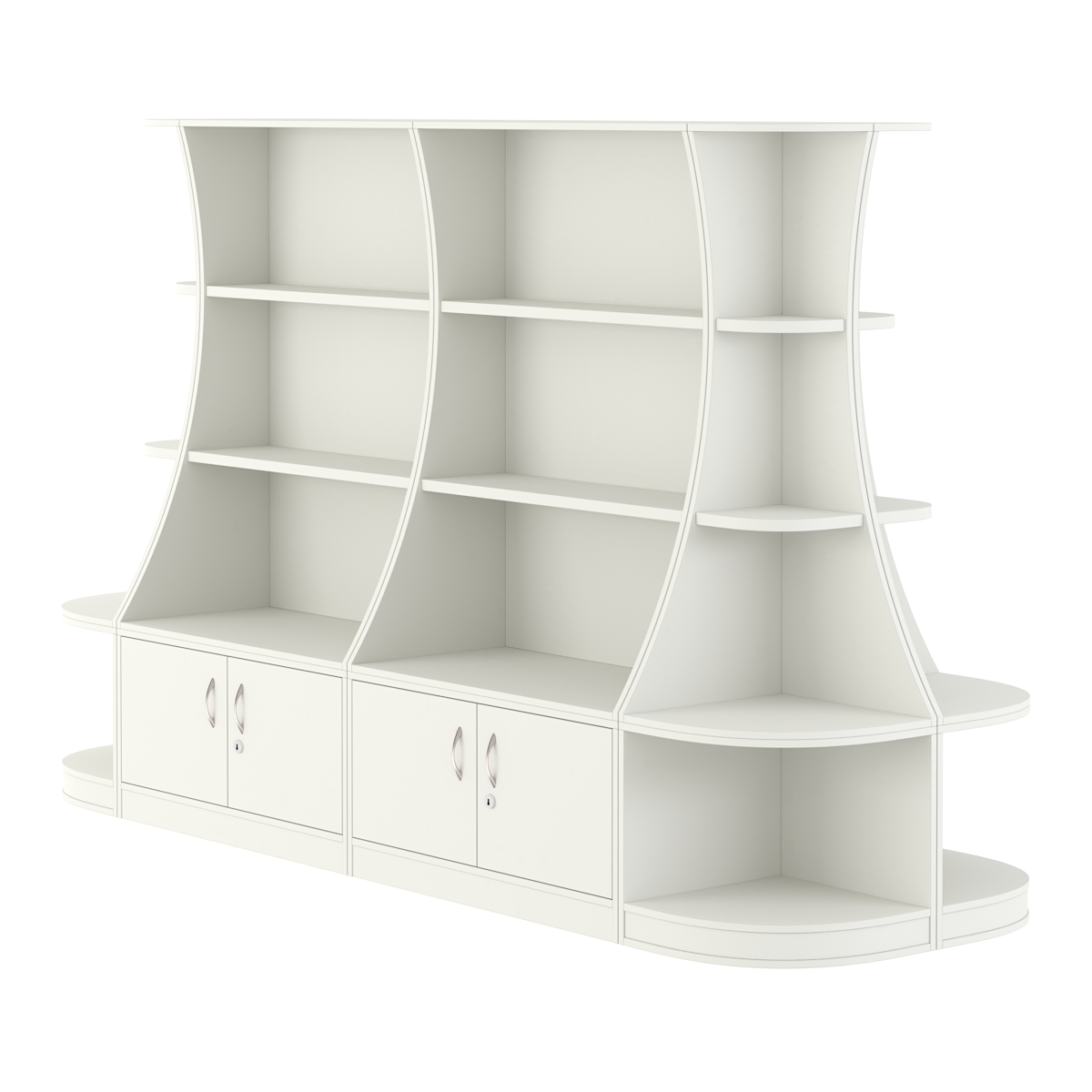  Островной низкий стеллаж ГАРАНТ №3 Белый