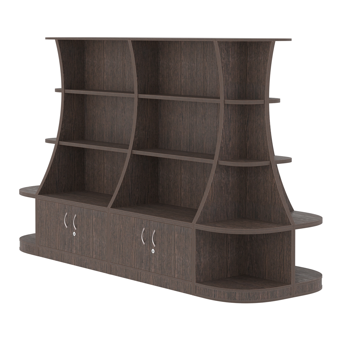  Островной низкий стеллаж ГАРАНТ №3 Дуб Венге