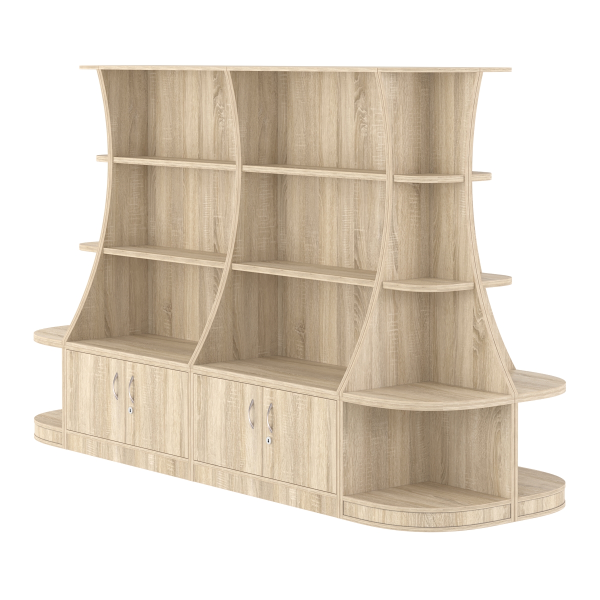  Островной низкий стеллаж ГАРАНТ №3 Дуб сонома