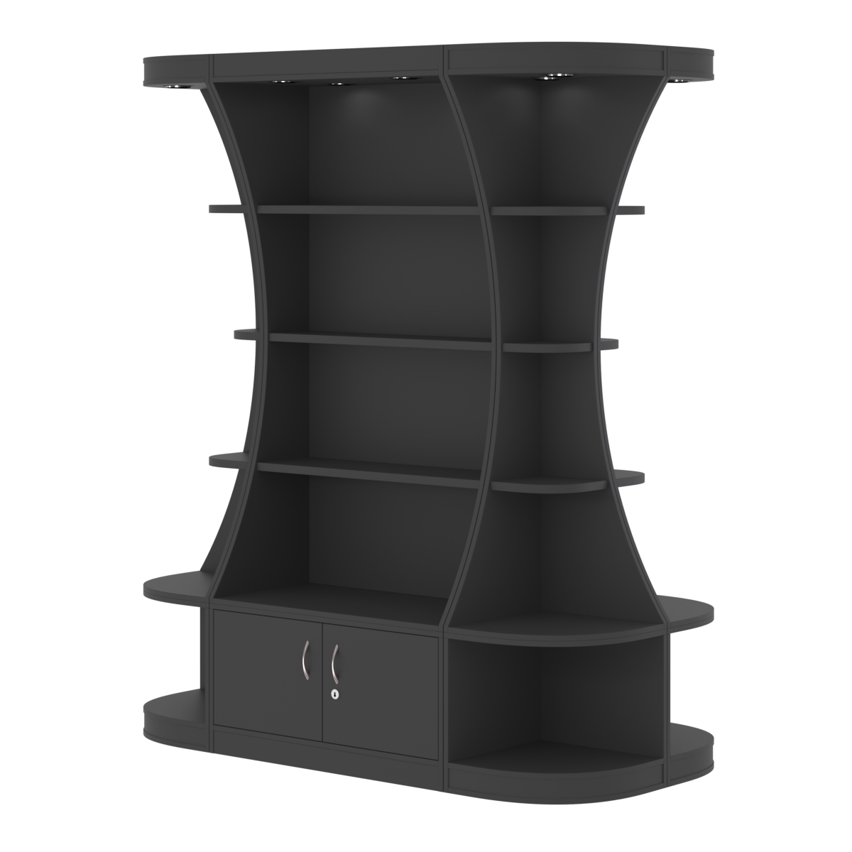 Островной высокий стеллаж ГАРАНТ №2 Черный