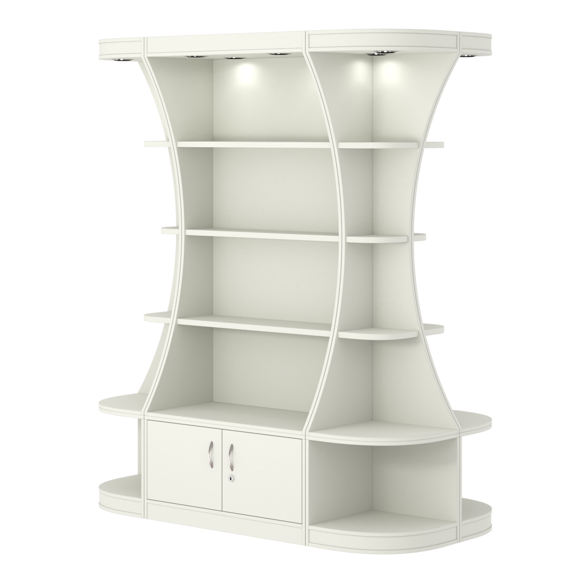 Островной высокий стеллаж ГАРАНТ №2 Белый