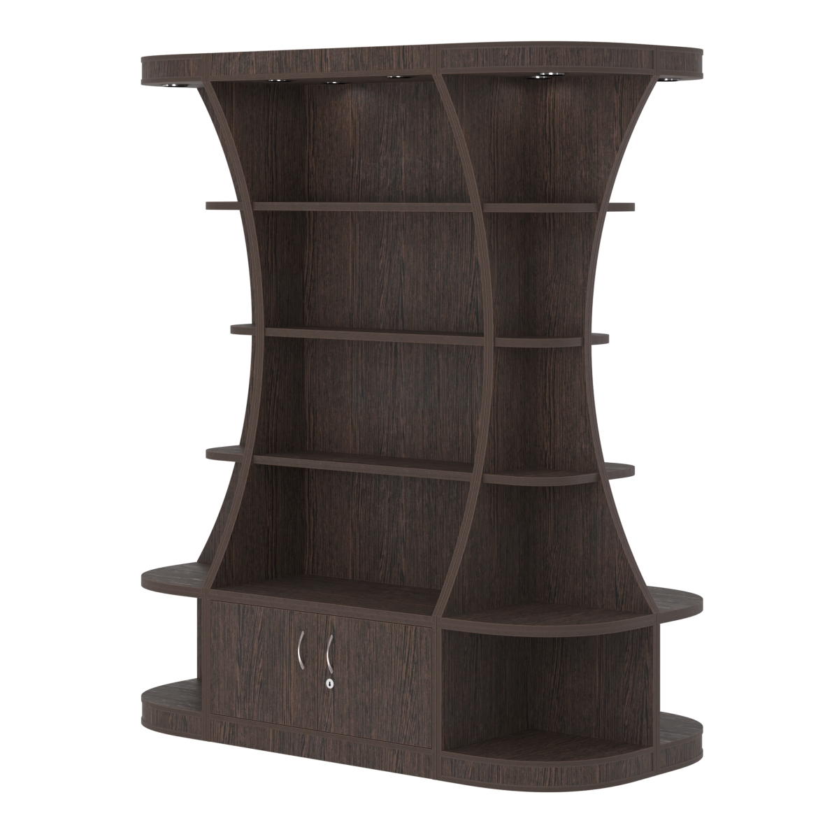 Островной высокий стеллаж ГАРАНТ №2 Дуб Венге