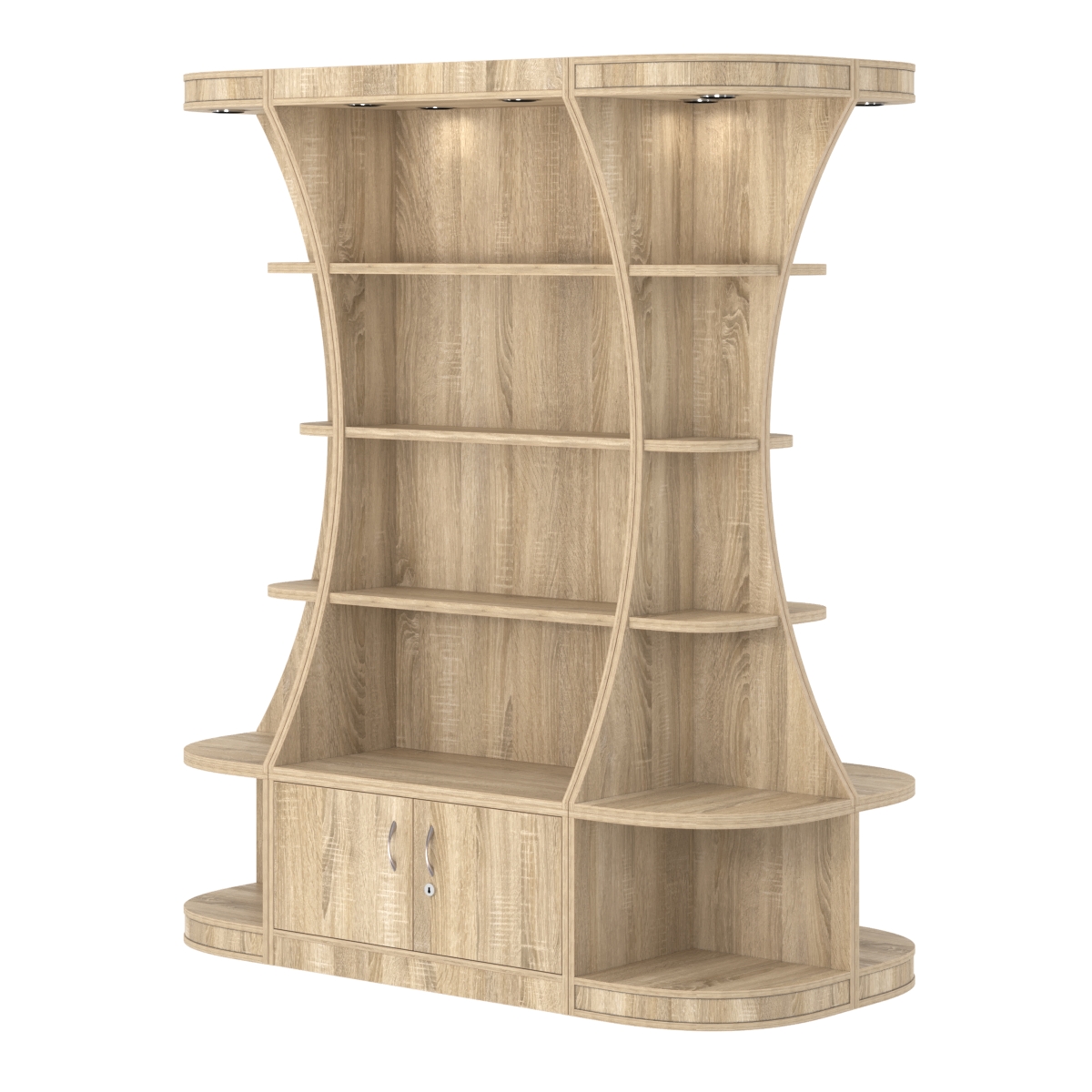 Островной высокий стеллаж ГАРАНТ №2 Дуб сонома