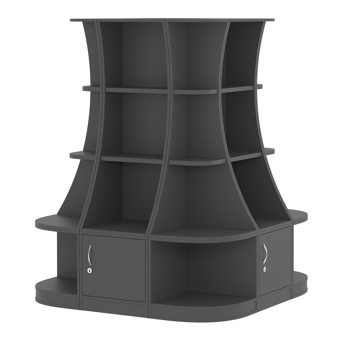 Островной низкий стеллаж ГАРАНТ №6 Черный