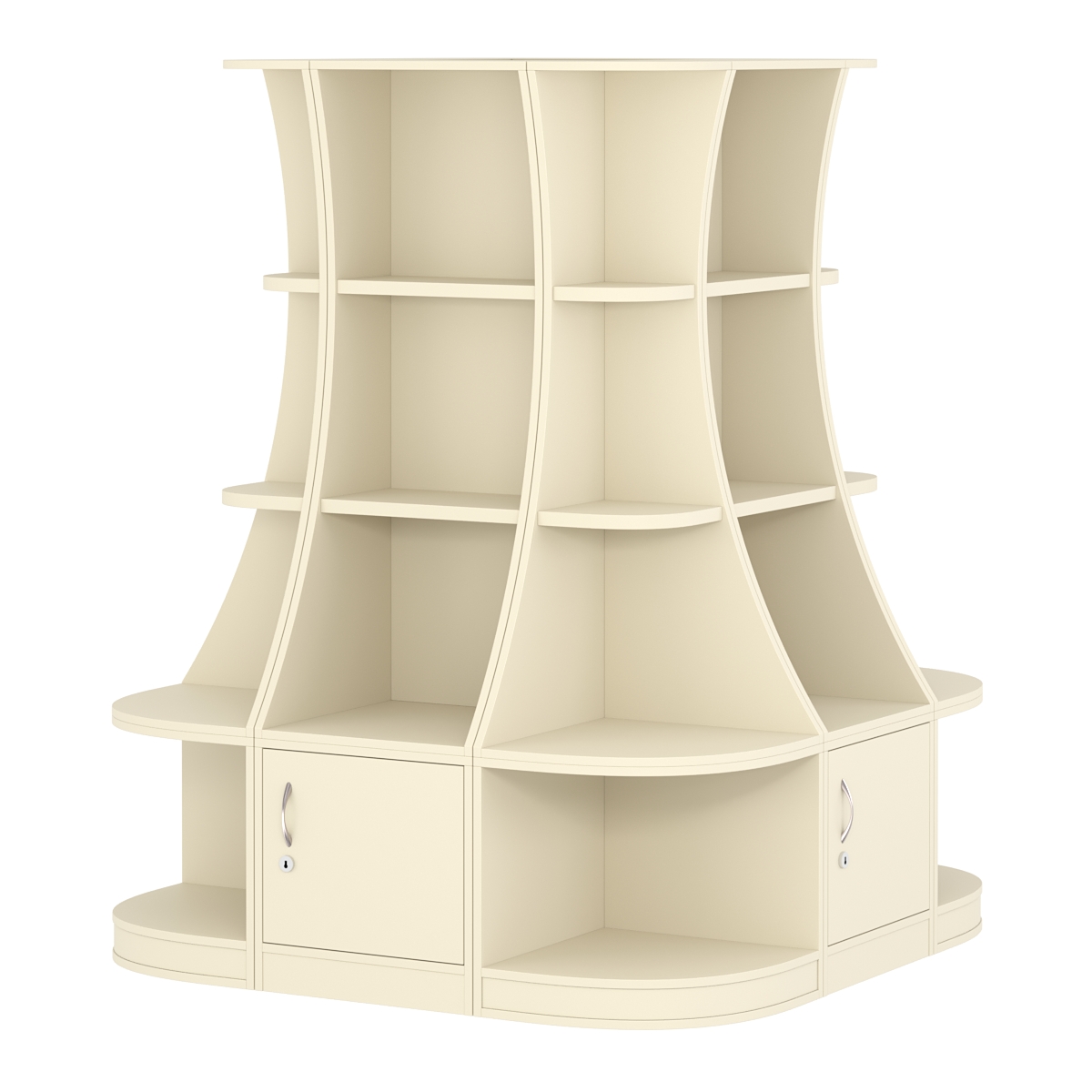 Островной низкий стеллаж ГАРАНТ №6 Крем Вайс