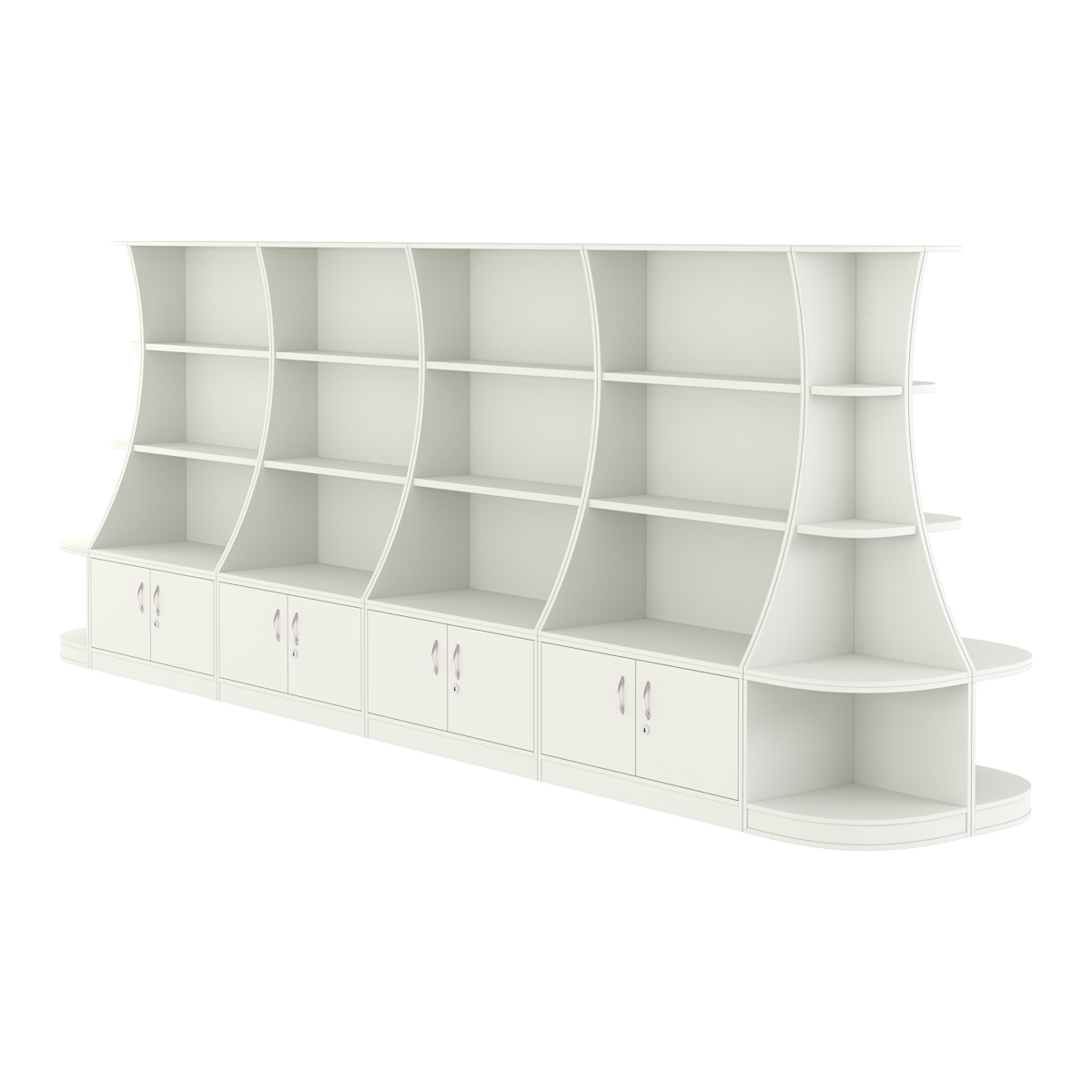 Островной низкий стеллаж ГАРАНТ №5 Белый