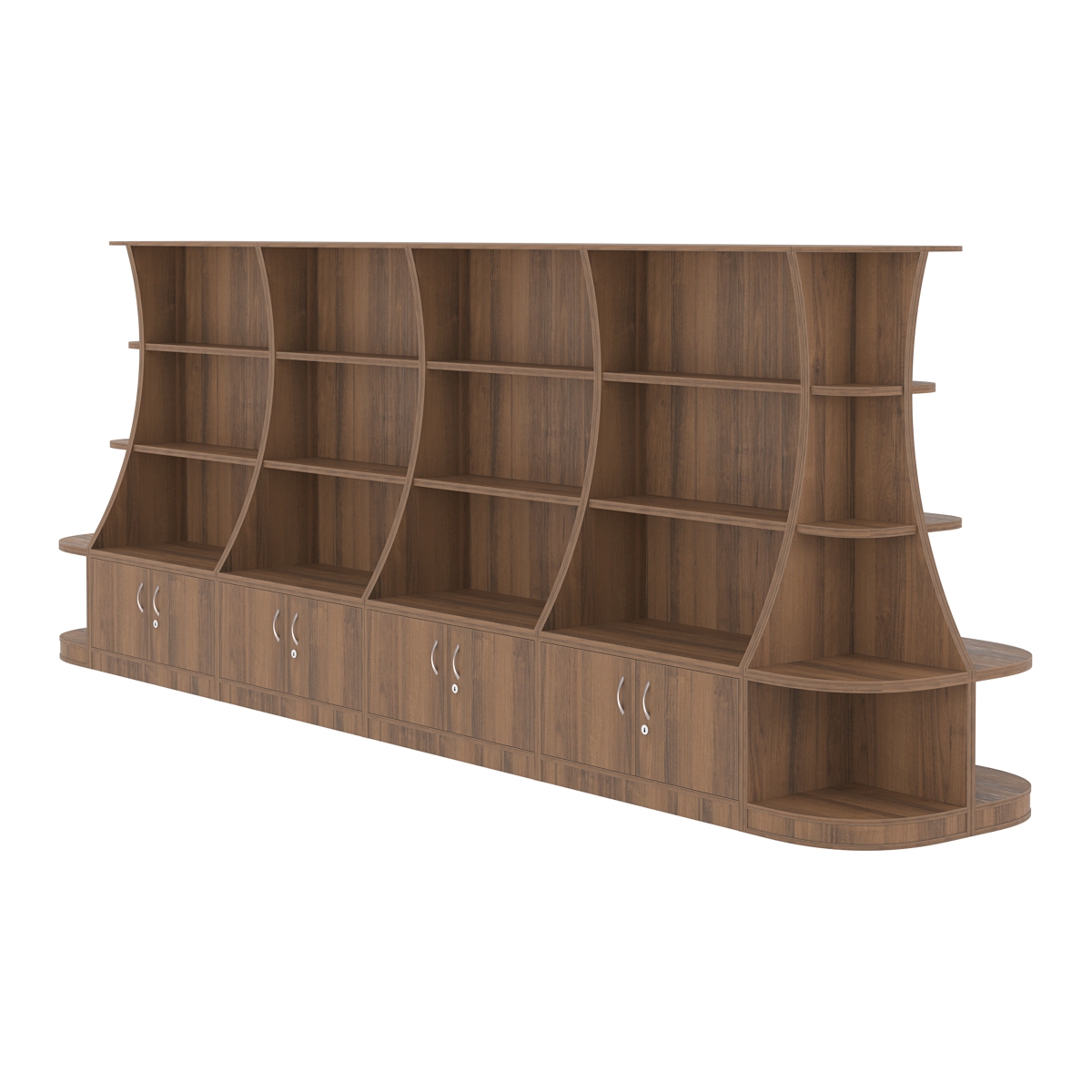 Островной низкий стеллаж ГАРАНТ №5 Орех