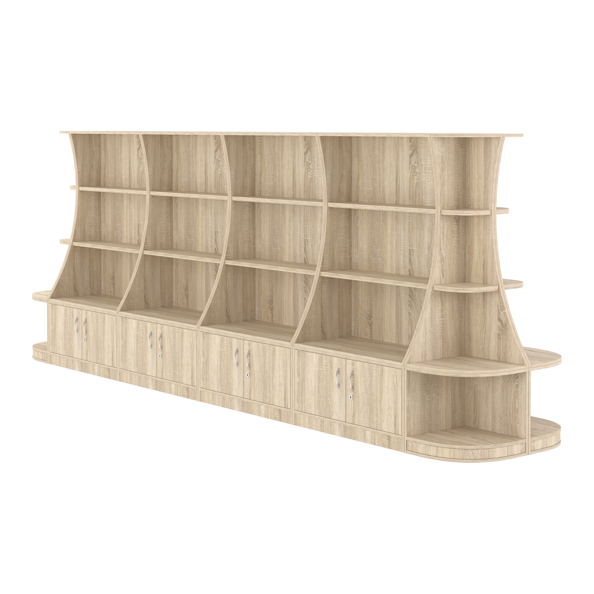 Островной низкий стеллаж ГАРАНТ №5 Дуб сонома