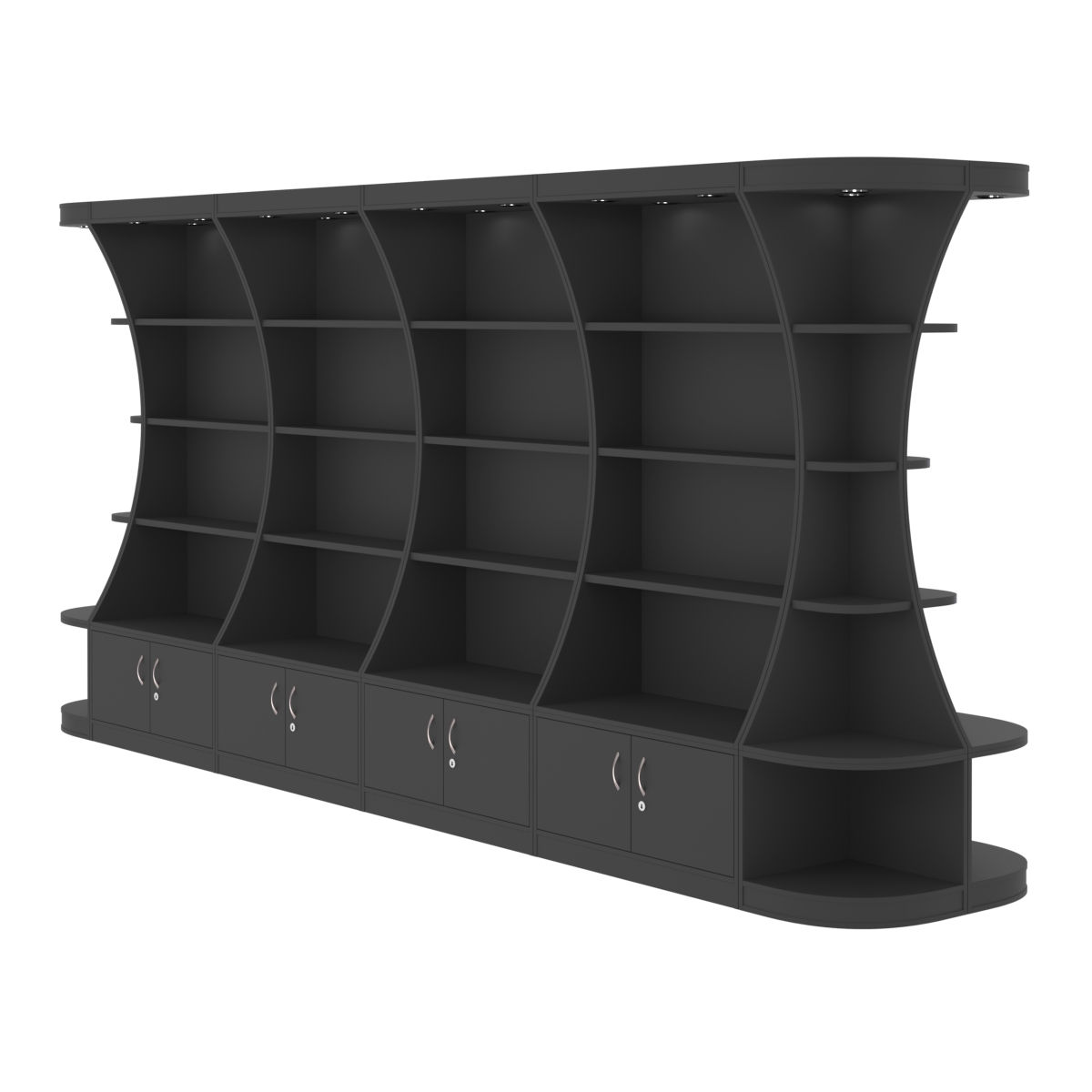 Островной высокий стеллаж ГАРАНТ №5 Черный