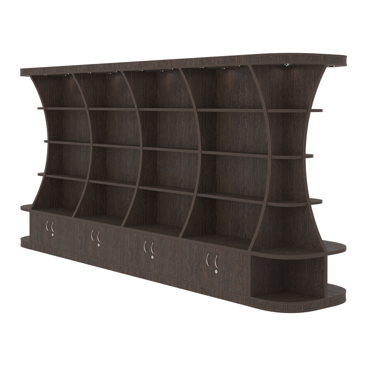 Островной высокий стеллаж ГАРАНТ №5 Дуб Венге